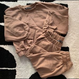 ZARA Two piece cotton sweatsuit